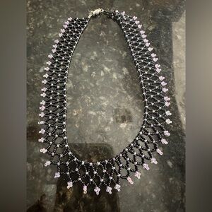Ladies woven designed beaded necklace/choker